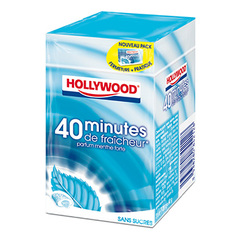 Hollywood, Chewing gum 40 minutes fraicheur menthe forte, les 3 paquets