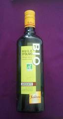 Huile d'olive vierge extra biologique ardente SOLEOU, bouteille de 75cl