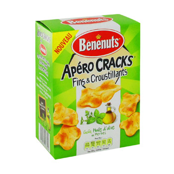 BENENUTS : Apéro Cracks - Crackers aux herbes de Provence