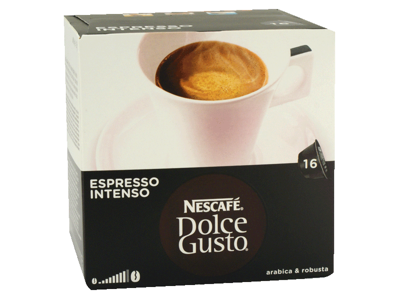 Cafe en dosettes espresso Intenso DOLCE GUSTO, 16 unites, 128g