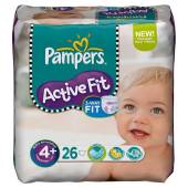Pampers active fit midi pack maxi + change x26 taille 4 + 