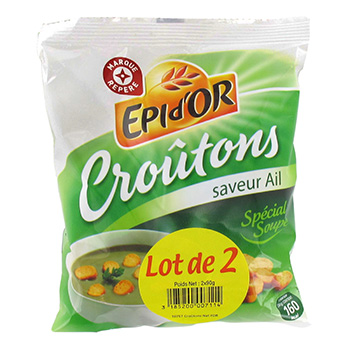 Croutons Epi d'Or Saveur ail 2x90g