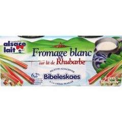 Alsace lait fromage blanc bibileskaes rhubarbe 4x125g 6.2%mg