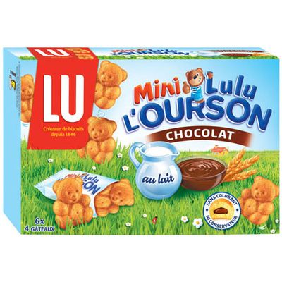 Mini oursons chocolat, les 6 sachets de 4 gateaux - 165g