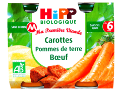 Hipp viande carottes pommes de terre boeuf des 6 mois