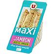 Sandwich maxi jambon emmental et crudités U, 230g