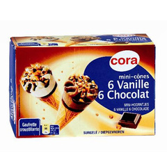 Mini cones vanille et chocolat