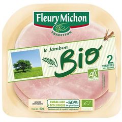 Fleury Michon jambon bio tranche x2 -80g