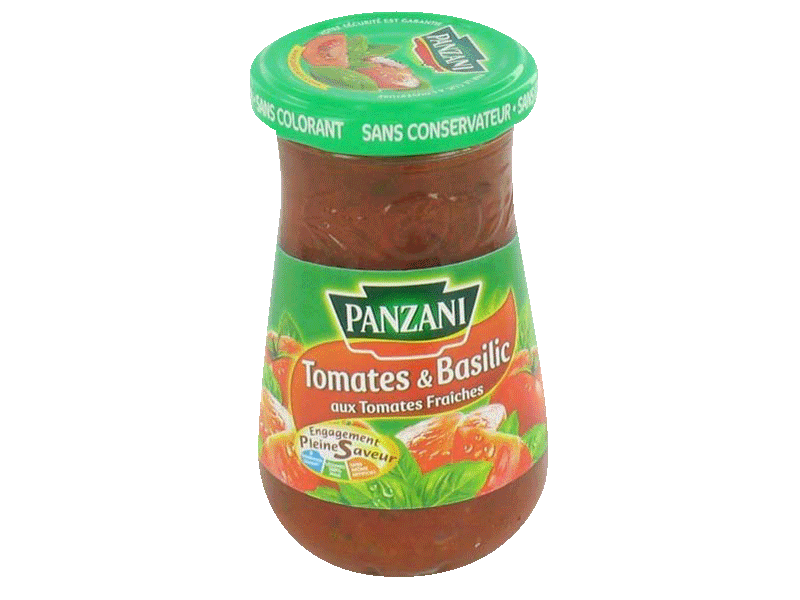 Sauce tomates et basilic, aux tomates fraiches, le pot de 210g