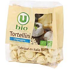 Tortellini aux 3 fromages U BIO, 250g