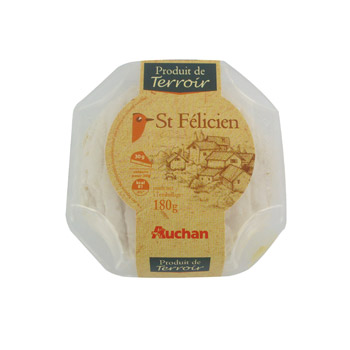 Produit de Terroir - St Felicien 24% de matieres grasses, a base de lait entier thermise.