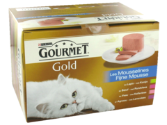 Gourmet, Gold - Les Mousselines, aliment complet pour chat adulte, les 24 boites de 85g