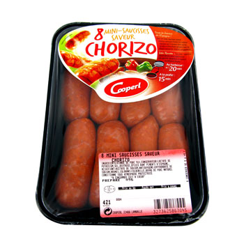 Mini saucisses saveur Chorizo Retrouvez toutes les saveurs de l'Espagne dans ces mini saucisses authentiques.
