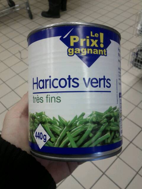Haricots verts extra fins, 440g