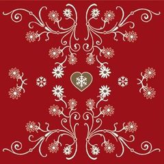 20 serviettes edelweis rouge intisse 40x40 cm