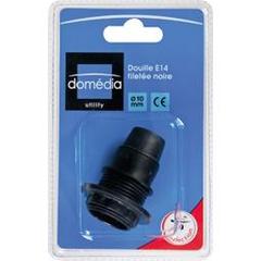 Domédia Utility - Douille E14 filetée noir D10 mm la douille