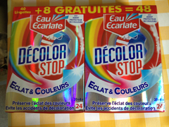 Lingettes Decolor'Stop Eclat et Couleurs EAU ECARLATE, 40 lingettes
