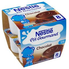 Dessert P'tit Gourmand Nestle Chocolat 8 mois 8x100g