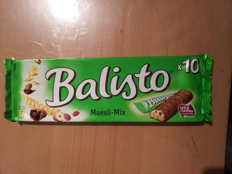Balisto Barre chocolatée Muesli-Mix les 10 barres de 18,5 g