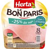 Jambon bon paris -25% sel 8 tr