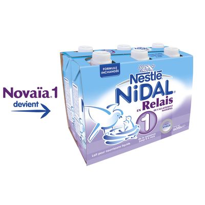 Nidal Novaia 1 lait liquide 1er age de 0 a 6 mois 6x500ml