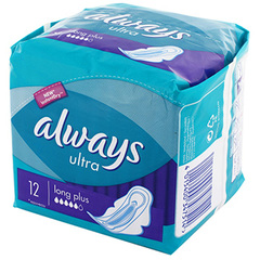 Always, Ultra Long plus, serviettes hygieniques, le paquet de 12