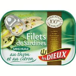 Filets de sardines au thym et citron Les Dieux 1/7 100g