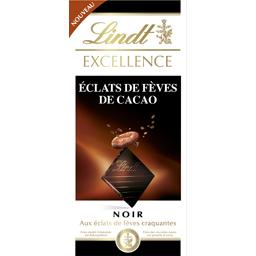 Lindt, Excellence - Chocolat noir aux éclats de fèves de cacao, la tablette de 100 g