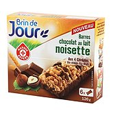 Barres de céréales Brin De Jour Chocolat noisette 6x21g 125g