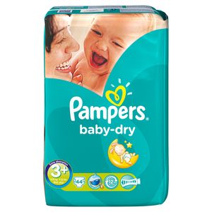 Couches Pampers Baby Dry Géant T3 + x44