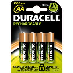 Piles rechargeables Basic HR06 DURACELL, 4 unités
