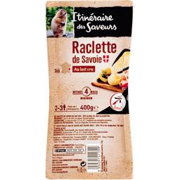 Raclette de Savoie au lait cru, affinee 10 semaines minimum, la portion de 400g