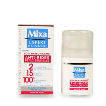 Creme anti age de jour pour peaux sensibles MIXA, 50ml