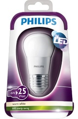 Philips - Ampoule LED Sphérique Dépolie - Culot E27 - 4W Consommés (Équivalent 25W Incandescent) - 2700 Kelvin