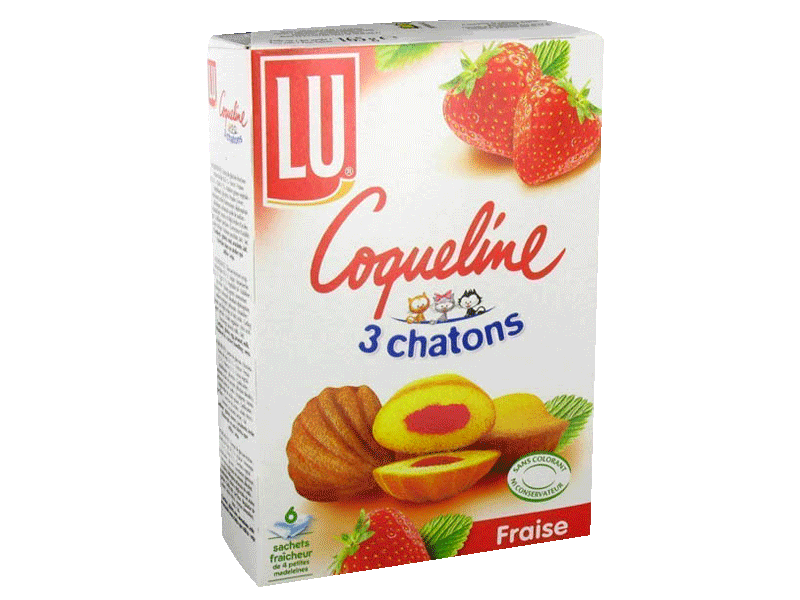 Coquelines fraise 3 chatons