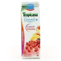 Tropicana Essentiels + a la Cranberry
