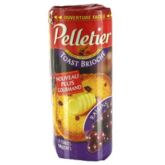 Toast pur beurre raisins Pelletier