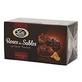 Roses des Sables en chocolat au lait et noir au cœur fondant LUTTI, boîte de 230g