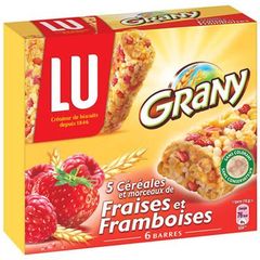 Lu Grany cereales, fruits & fibres morceaux de fraises & fra