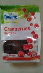 Paquito, Cranberries sechees, le sachet de 200g