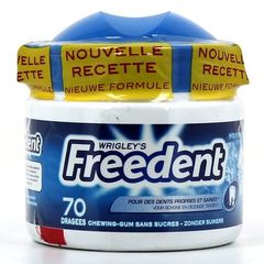 Freedent, Chewing gum gout menthe givree, la box de 70 dragees, 98 gr