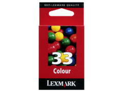 Cartouche d'encre LEXMARK pour imprimante, 018CX033B couleur n°33, sous blister
