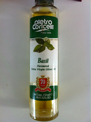 Huile d'olive extra vierge parfumée au basilic PIETRO CORICELLI 250ml