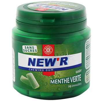 Chewing gum sans sucre New'r Menthe verte box 102g
