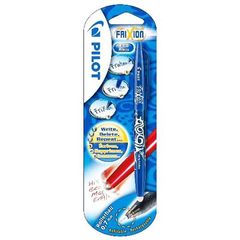 Pilot Frixion ball, Stylo Rollerball rechargeable 0,7 mm bleu, le blister