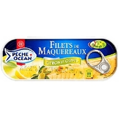 Filets maquereaux Peche Ocean Citron olives 1/4 176g