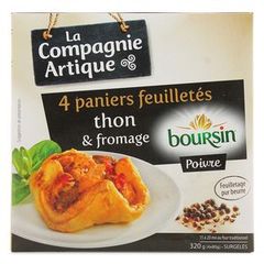 Panier.feuilleté.thon&fromage boursin poivre CIE ARTIQUE x4g