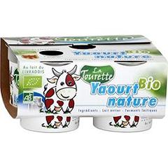 Yaourt nature bio au lait entier LA TOURETTE, 4x125g