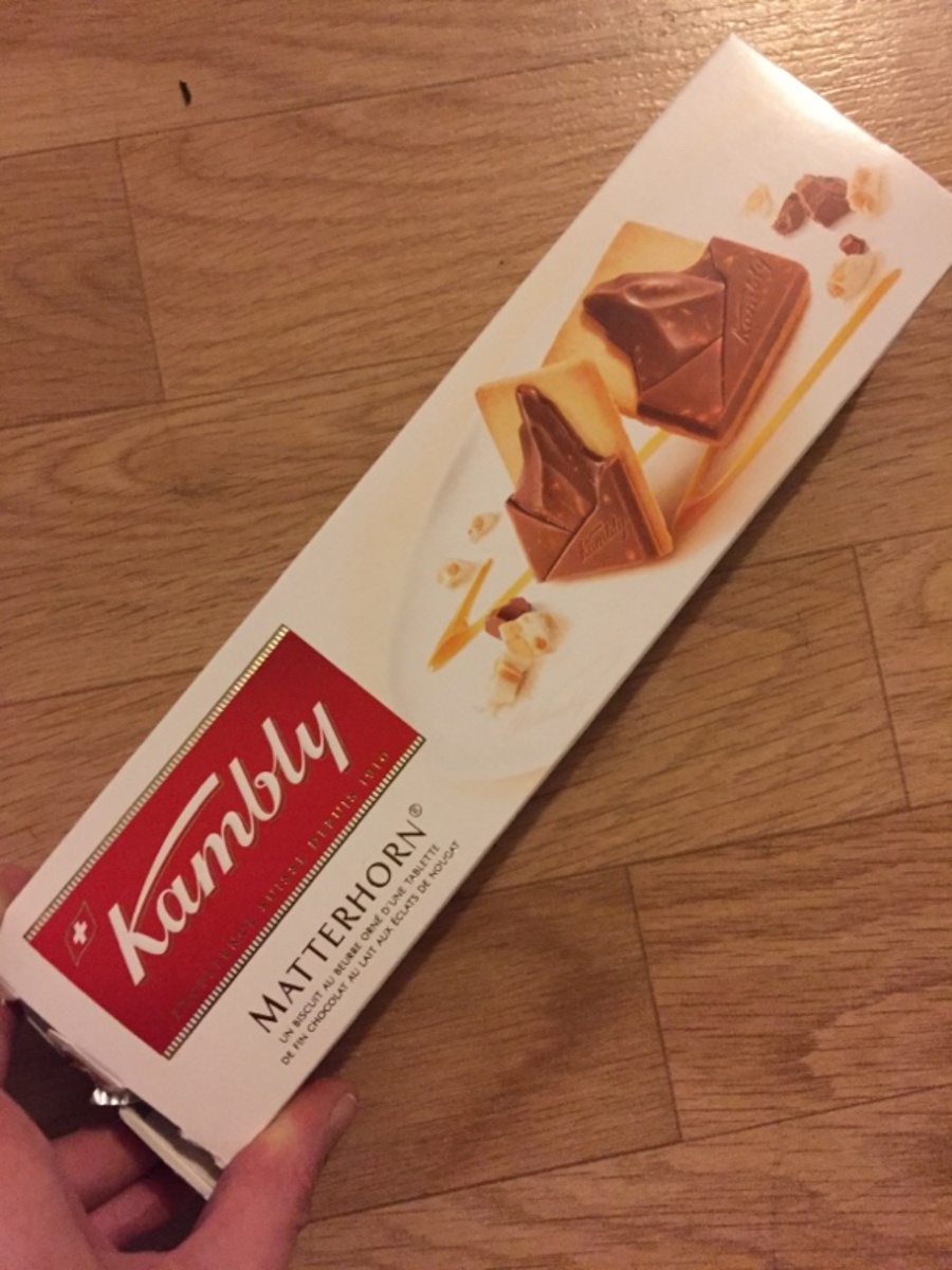 Biscuits Matterhorn chocolat aux éclats de nougats KAMBLY, paquet de 75g