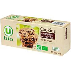 Cookies bio au quinoa et pepites de chocolat U BIO, 175g